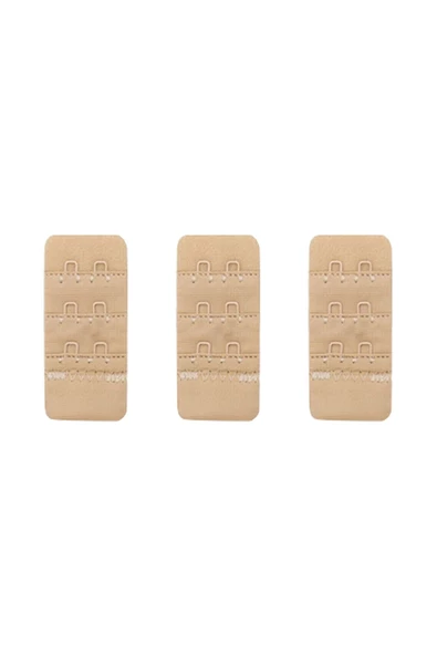 3lü Kadın Sütyen Uzatma Agrafı 2 Kancalı Kopça - 3