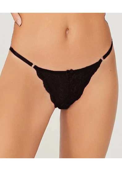 Kadın Dantelli Tanga İpli String Külot - 3
