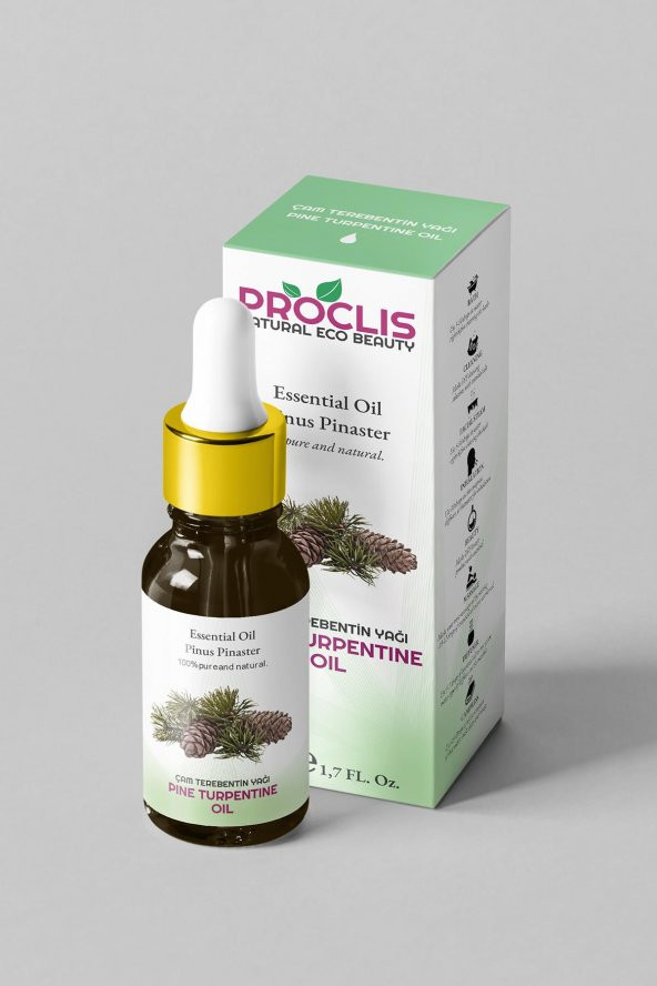 PROCLİS Çam Terebentin Yağı Çam Terebentin Uçucu Yağı 100 Saf, Pine Turpentine Oil, Pinus Pinaster 50 ml
