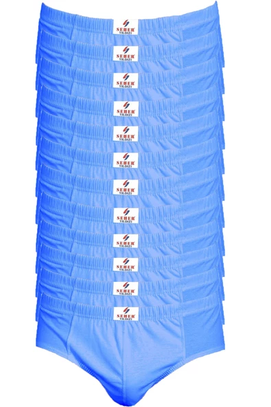 Seher Yıldızı12li Pamuklu Erkek Slip Külot Renkli Ekonomik Kom - 5