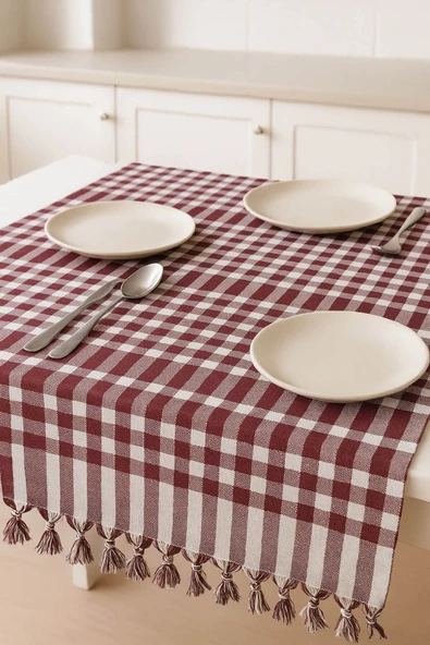 170x170 Pötikare Yer Sofra Bezi Piknik Masa Örtüsü Saçaklı - 2