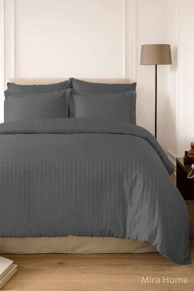 Çift Kişilik Su Yollu Saten Nevresim Takımı Polycotton - 5