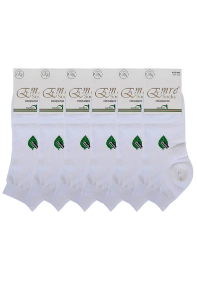 Emre 6lı Erkek Bambu Kısa Patik Çorap Yumuşak Dikişsiz Rahat - 3