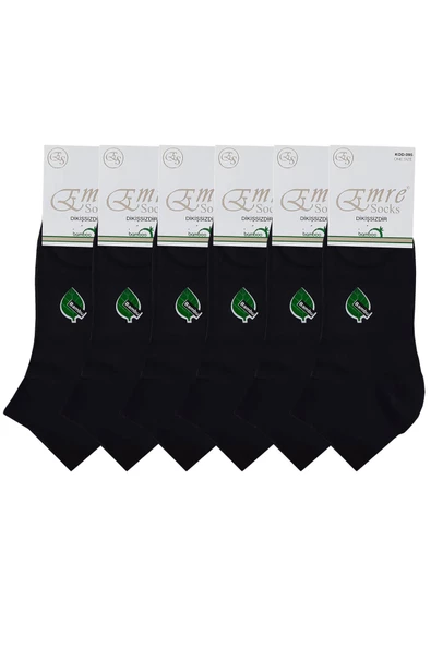 Emre 6lı Erkek Bambu Kısa Patik Çorap Yumuşak Dikişsiz Rahat - 9