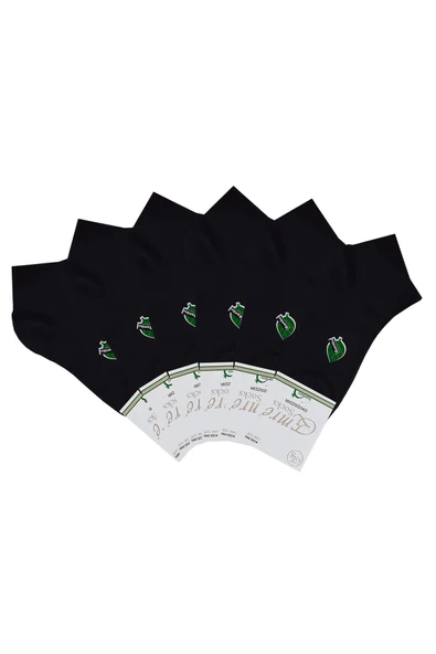 Emre 6lı Erkek Bambu Kısa Patik Çorap Yumuşak Dikişsiz Rahat - 10