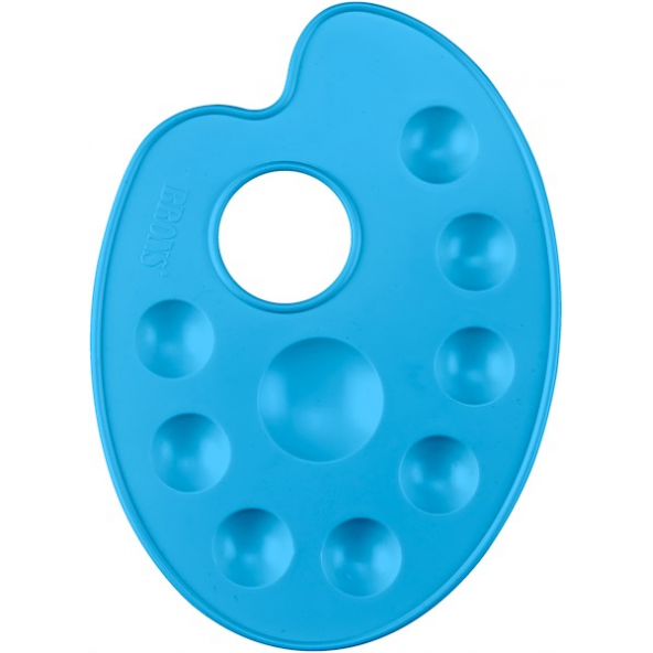 BRONS RESİM PALETİ PLASTİK RENKLİ 1 ADET BR-288 - 2