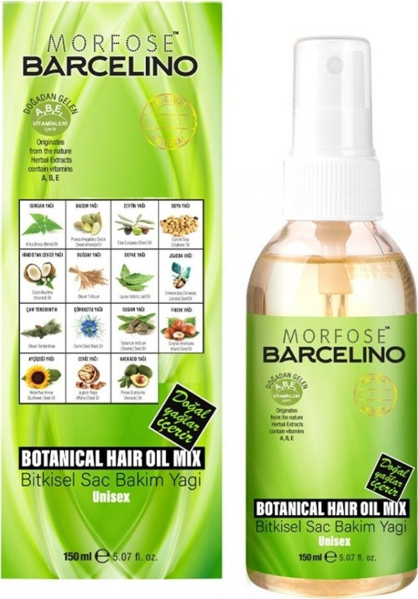 Barcelino Saç Bakım Yağı 150 ml x 3 Adet