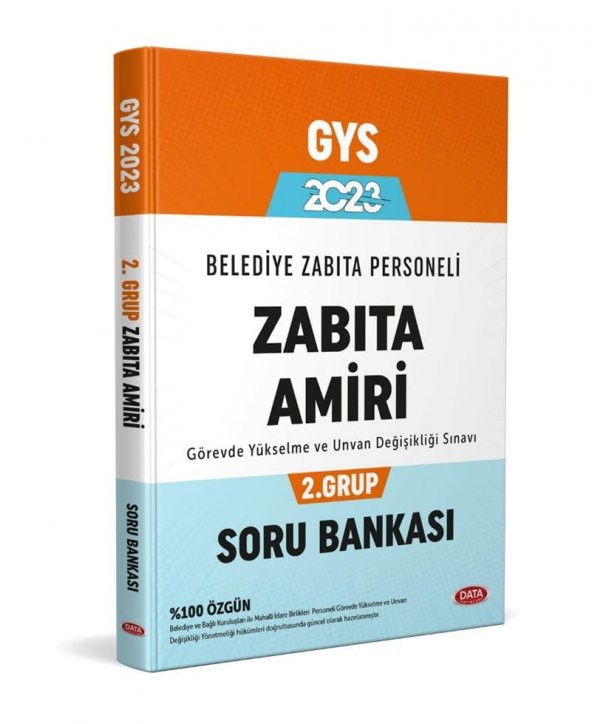 2023 GYS Belediye Zabıta Personeli Zabıta Amiri 2. Grup Soru Bankası Data Yayınları