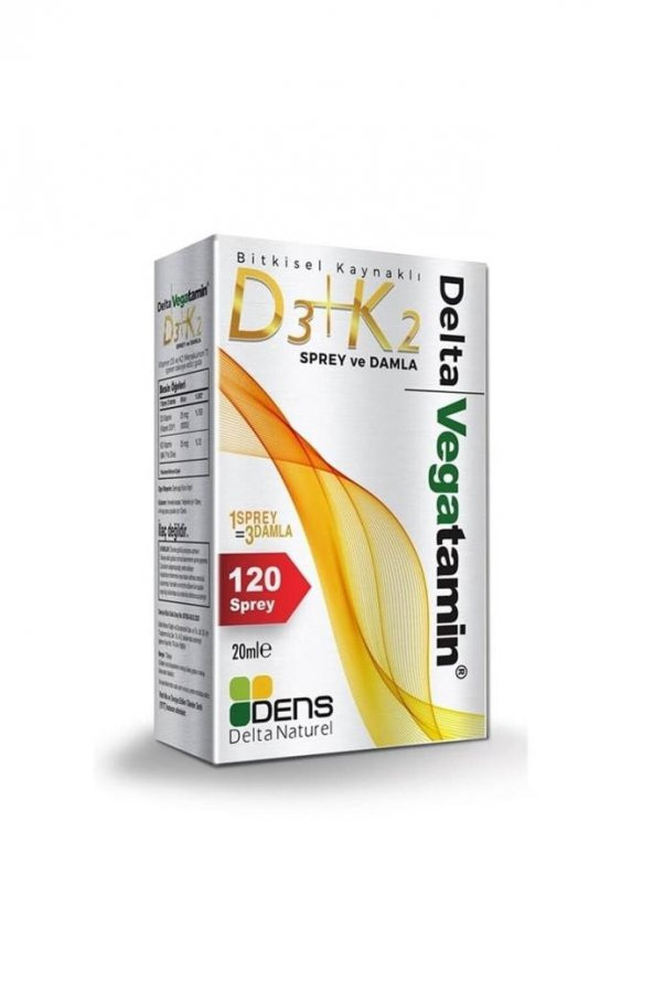 Delta Vegatamin Vegan D3+K2 Sprey - Damla 20 Ml - SKT:02/2025