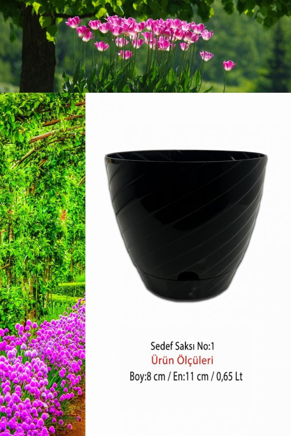 Sedef Çiçek Saksı No:1 (0,65 Lt)