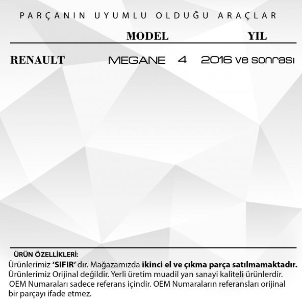 Renault Megane 4 için Anahtar Buton Lastiği - 2