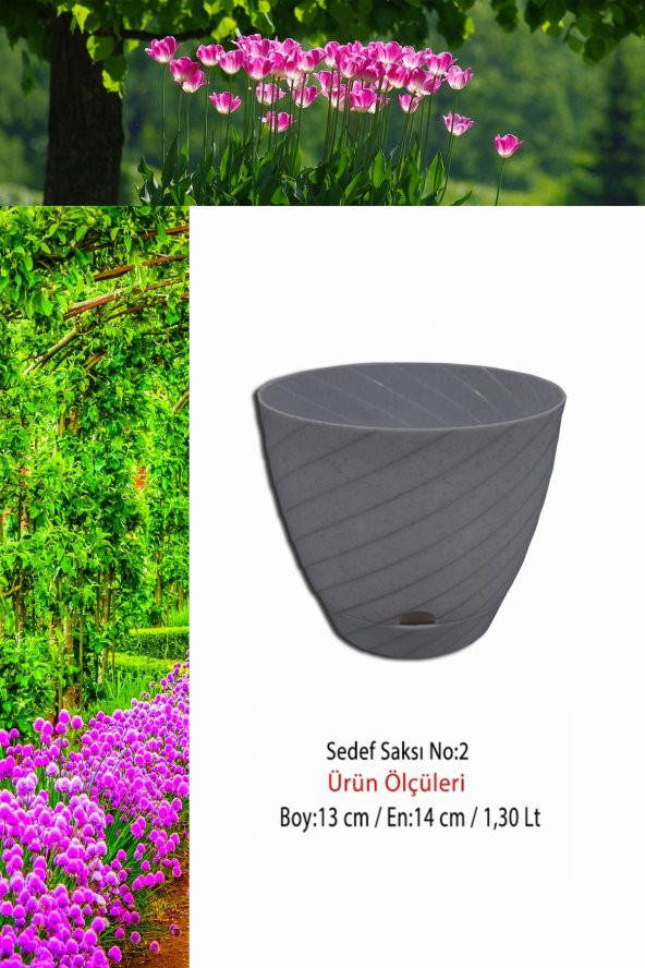 Sedef Çiçek Saksı No:2 (1,30 Lt)