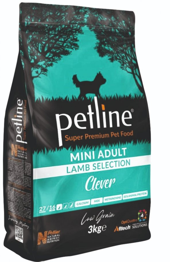 Petline S. P. Yetişkin Köpek Maması Mini Irk Kuzu Etli 3 Kg  (Clever)