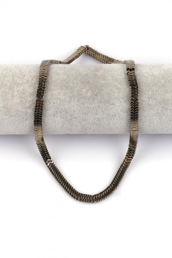 Koyu Gold Hematit Doğal Taş Dizi 7 x 1 mm W Kesim - 2