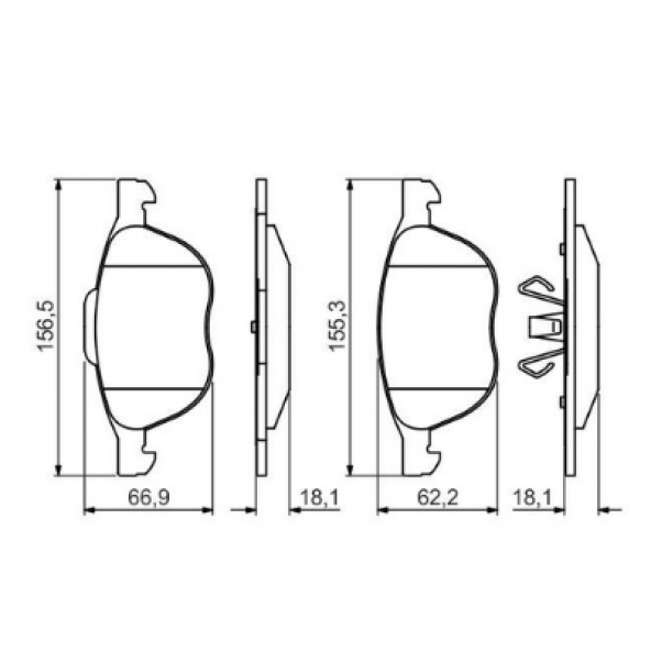 Ford Cmax 1.6 Tdcı 2006 2012 Arası 0986495215 Ön Fren Balatası Bosch
