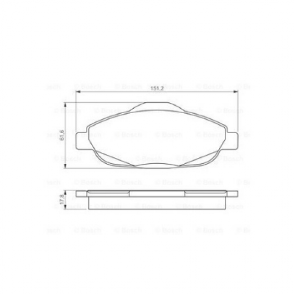 Peugeot 308 1.4 2007 2014 Arası 0986495266 Ön Fren Balatası Bosch