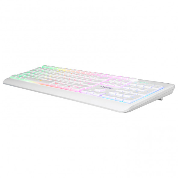 Everest Km-1500 Beyaz Kablosuz Şarj Edilebilir Rainbow Aydınlatmalı Q Multimedia Klavye + Mouse Set TYC00600578393 - 8