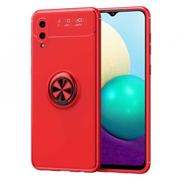 Samsung Galaxy A02 Kılıf Yüzüklü Kamera Korumalı Range Silikon Kılıf - 2