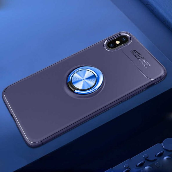 Apple iPhone X Kılıf Yüzüklü Kamera Korumalı Range Silikon Kılıf - Resim 3