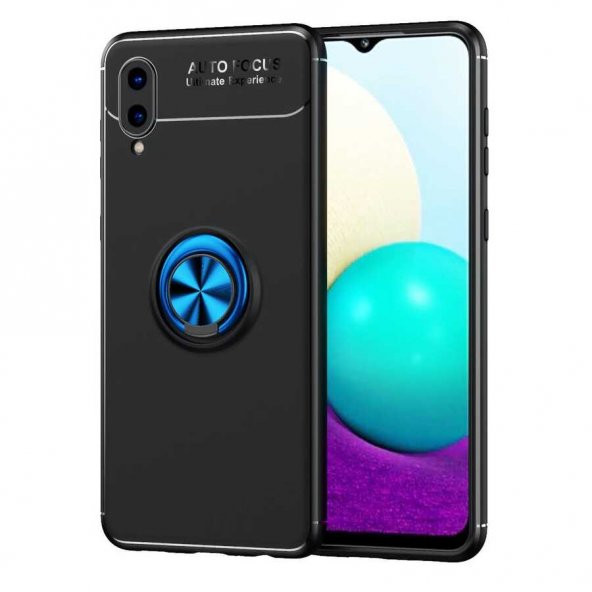 Samsung Galaxy A02 Kılıf Yüzüklü Kamera Korumalı Range Silikon Kılıf - 5