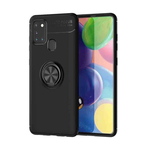 Samsung Galaxy A21S Kılıf Yüzüklü Kamera Korumalı Range Silikon Kılıf