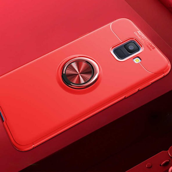 Samsung Galaxy A6 2018 Kılıf Yüzüklü Kamera Korumalı Range Silikon Kılıf - Resim 2