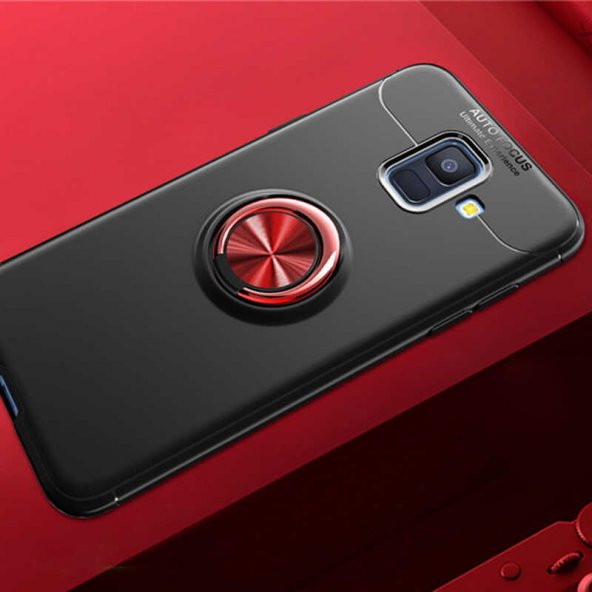 Samsung Galaxy A6 2018 Kılıf Yüzüklü Kamera Korumalı Range Silikon Kılıf - Resim 4