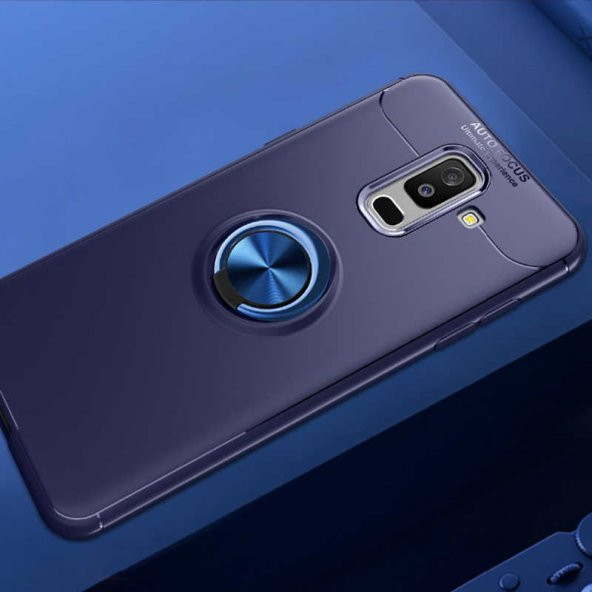 Samsung Galaxy A6 Plus 2018 Kılıf Yüzüklü Kamera Korumalı Range Silikon Kılıf - Resim 5
