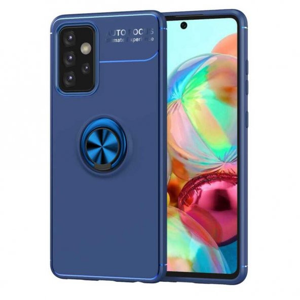 Samsung Galaxy A72 Kılıf Yüzüklü Kamera Korumalı Range Silikon Kılıf - 3