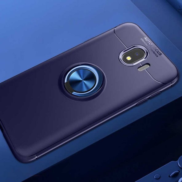 Samsung Galaxy J4 Kılıf Yüzüklü Kamera Korumalı Range Silikon Kılıf - 3