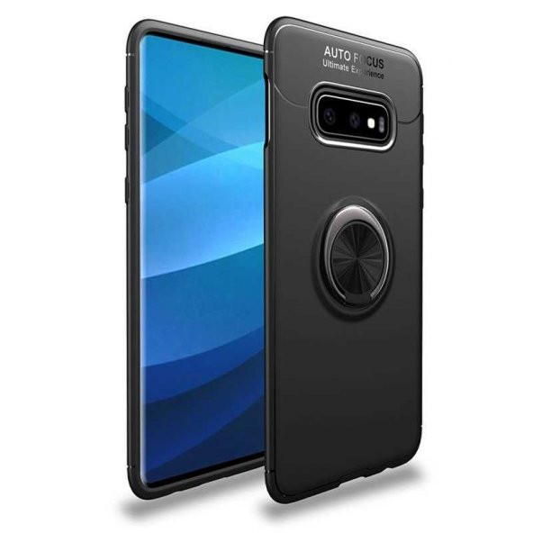 Samsung Galaxy S10E Kılıf Yüzüklü Kamera Korumalı Range Silikon Kılıf - 1
