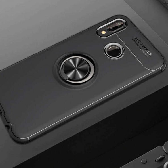 Huawei P Smart 2019 Kılıf Yüzüklü Kamera Korumalı Range Silikon Kılıf
