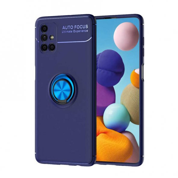 Samsung Galaxy M51 Kılıf Yüzüklü Kamera Korumalı Range Silikon Kılıf - 3