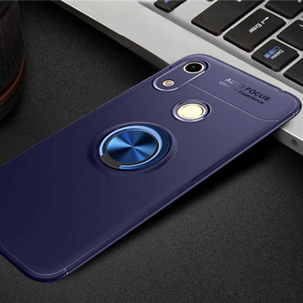 Huawei Honor 8A Kılıf Yüzüklü Kamera Korumalı Range Silikon Kılıf - 3
