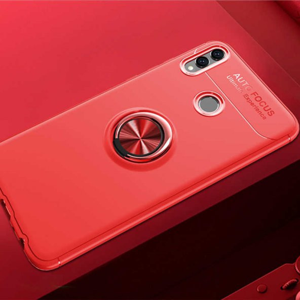 Huawei Honor 8C Kılıf Yüzüklü Kamera Korumalı Range Silikon Kılıf - Resim 2