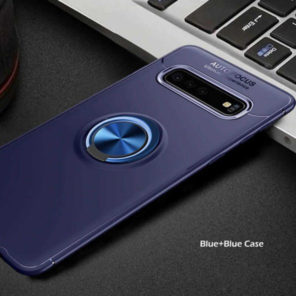Samsung Galaxy S10 Kılıf Yüzüklü Kamera Korumalı Range Silikon Kılıf - 3
