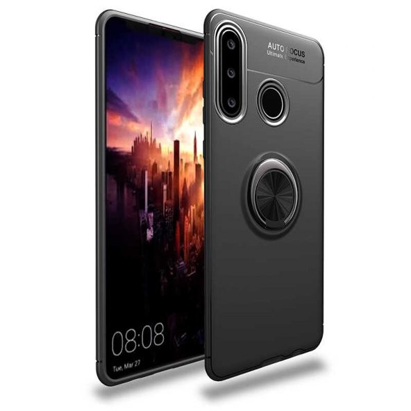 Huawei Y6P Kılıf Yüzüklü Kamera Korumalı Range Silikon Kılıf - 1