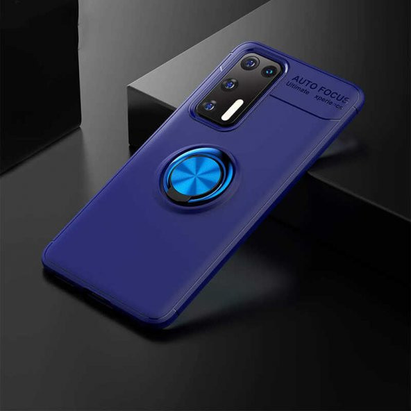 Huawei P40 Kılıf Yüzüklü Kamera Korumalı Range Silikon Kılıf - Resim 3