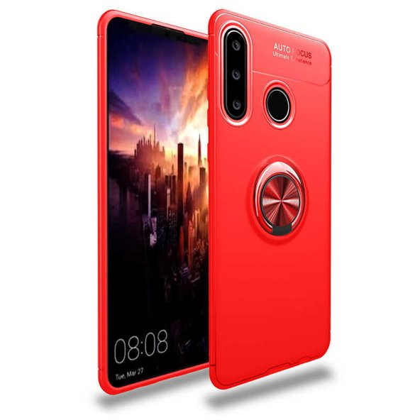Huawei Y6P Kılıf Yüzüklü Kamera Korumalı Range Silikon Kılıf - 2