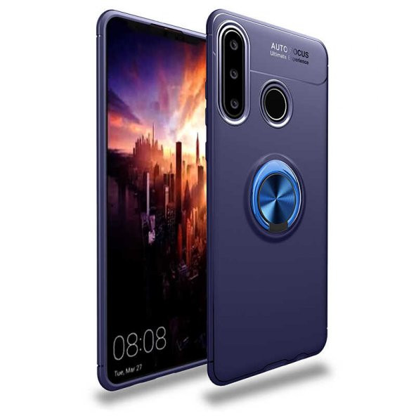 Huawei Y6P Kılıf Yüzüklü Kamera Korumalı Range Silikon Kılıf - 3