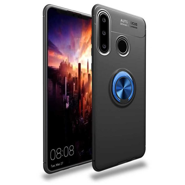 Huawei Y6P Kılıf Yüzüklü Kamera Korumalı Range Silikon Kılıf - 5