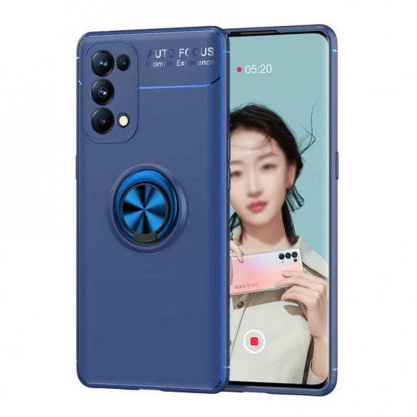 Oppo Reno 5 5G Kılıf Yüzüklü Kamera Korumalı Range Silikon Kılıf - 3