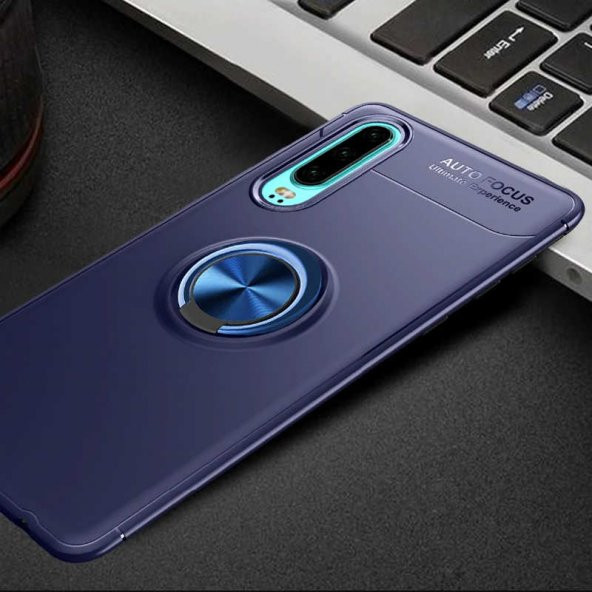 Huawei P30 Kılıf Yüzüklü Kamera Korumalı Range Silikon Kılıf - Resim 3