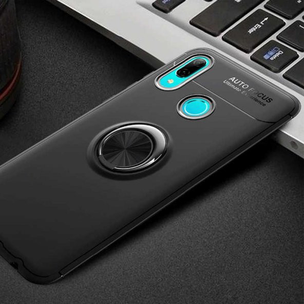 Huawei Y6 2019 Kılıf Yüzüklü Kamera Korumalı Range Silikon Kılıf