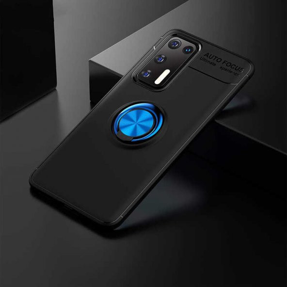 Huawei P40 Kılıf Yüzüklü Kamera Korumalı Range Silikon Kılıf - Resim 5