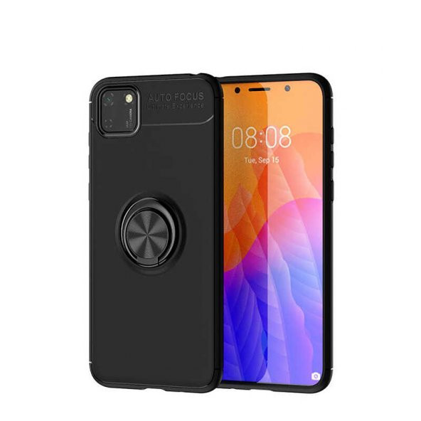 Huawei Y5P Kılıf Yüzüklü Kamera Korumalı Range Silikon Kılıf