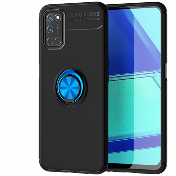 Oppo Reno A72 Kılıf Yüzüklü Kamera Korumalı Range Silikon Kılıf - 5