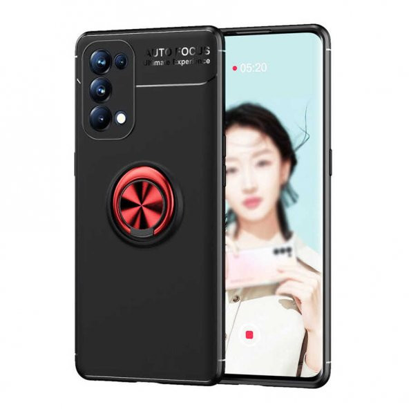 Oppo Reno 5 5G Kılıf Yüzüklü Kamera Korumalı Range Silikon Kılıf - 4