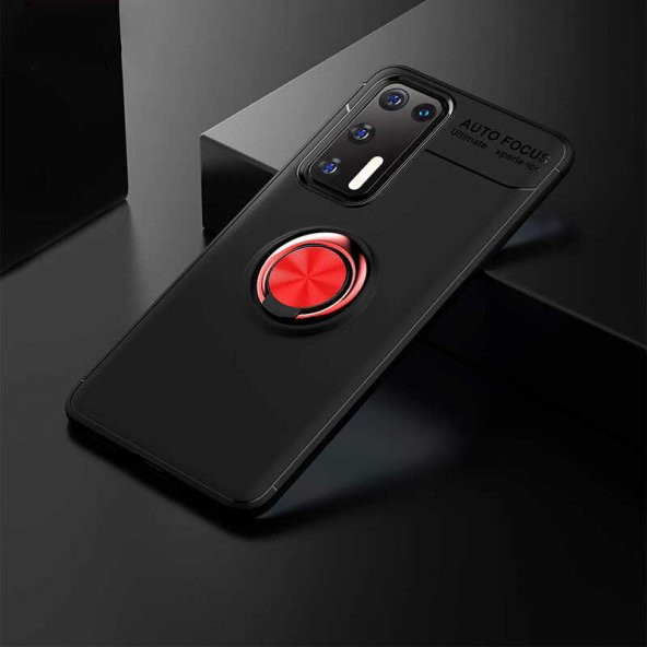Huawei P40 Kılıf Yüzüklü Kamera Korumalı Range Silikon Kılıf - Resim 4