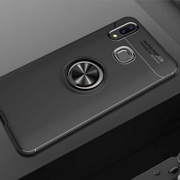 Huawei Y7 Prime 2019 Kılıf Yüzüklü Kamera Korumalı Range Silikon Kılıf